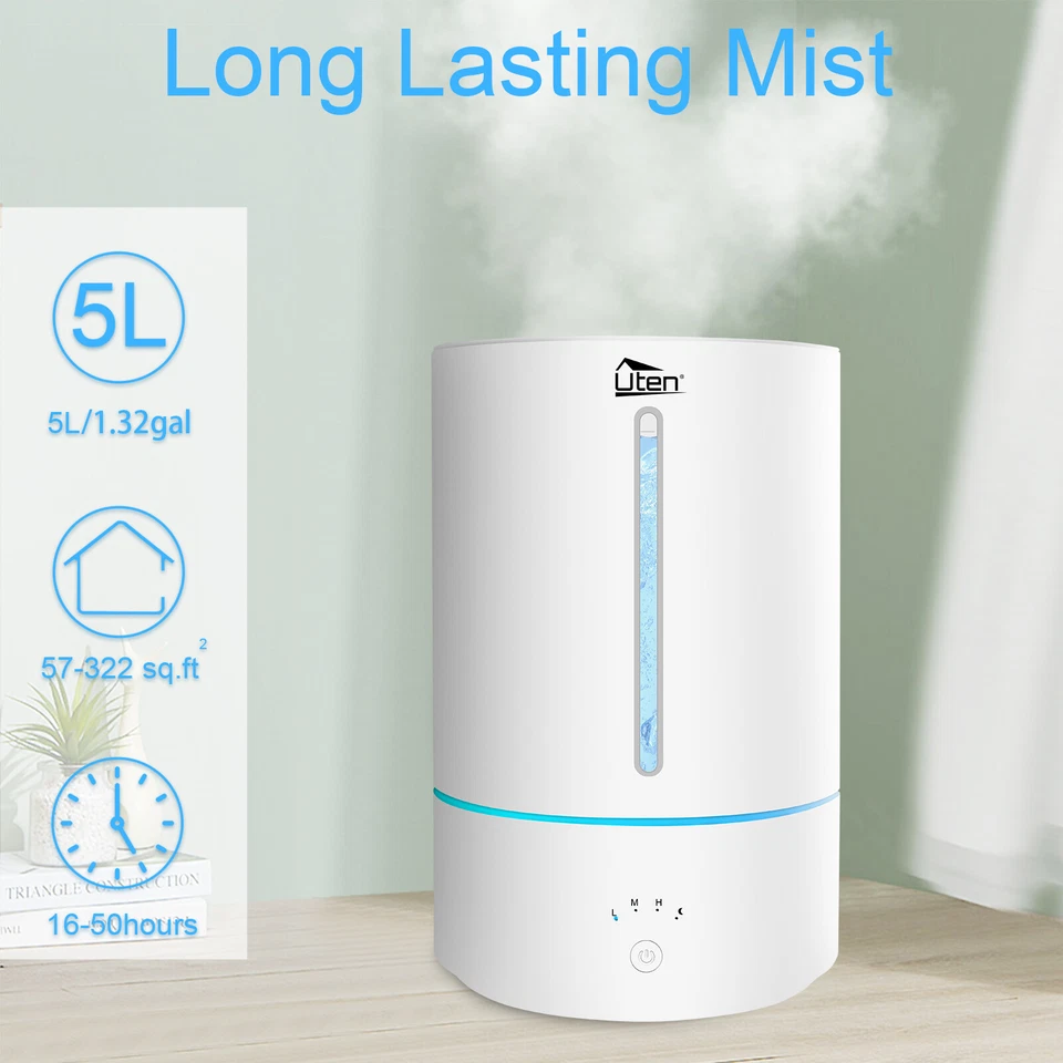 5L Luftbefeuchter 7 Farben Licht Humidifier Ultraschall Duftöl Aroma Diffuser - Bild 2 von 4