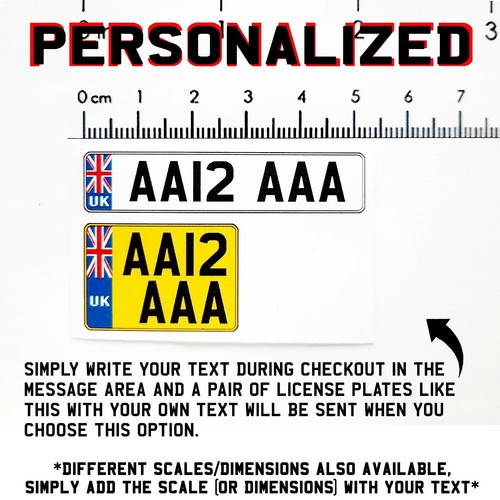 RC 1/10 UK BRITISH Number Plates Scale Sticker GB BRITAIN License Plate Licence - Picture 143 of 191