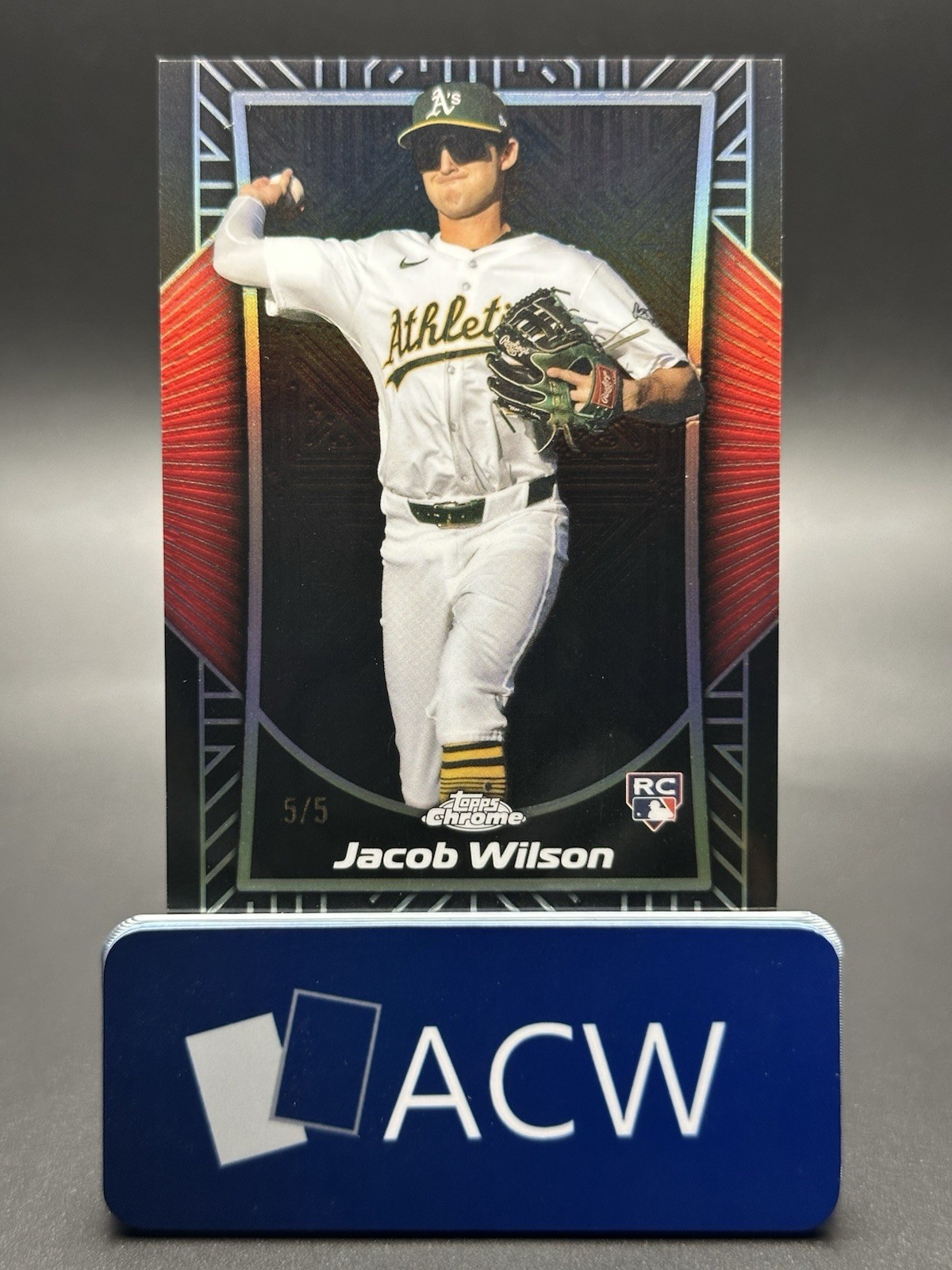Jacob Wilson - 2025 Topps Chrome Shadow Etch Refractor 🔥 RED /5 🔥 Rookie R41