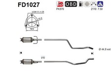 AS DPF Rußpartikelfilter Dieselpartikelfilter FD1027 für MERIVA OPEL Cordierit