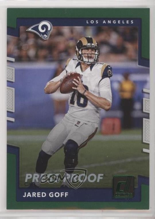 2017 Panini Donruss Press Proof Green Jared Goff #45 0c2