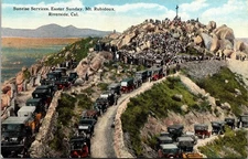 Vintage Postcard Services,Mt. Rubidoux Riverside, California Theo Sohmer