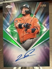Isaac Paredes Chrome 2026 Green Diamond /99 Auto