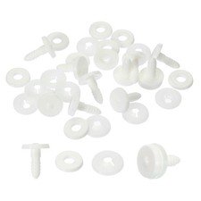 20mm Doll Joints, 10 Set Plastic Removable Animal Joints Accessories, White