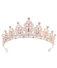 Corona y tiara de cristal para mujer - Diadema con diamantes de imitaci n