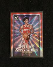 2021-22 Donruss Great X-Pectations Holo Red Laser #18 Jalen Johnson Hawks 73/99