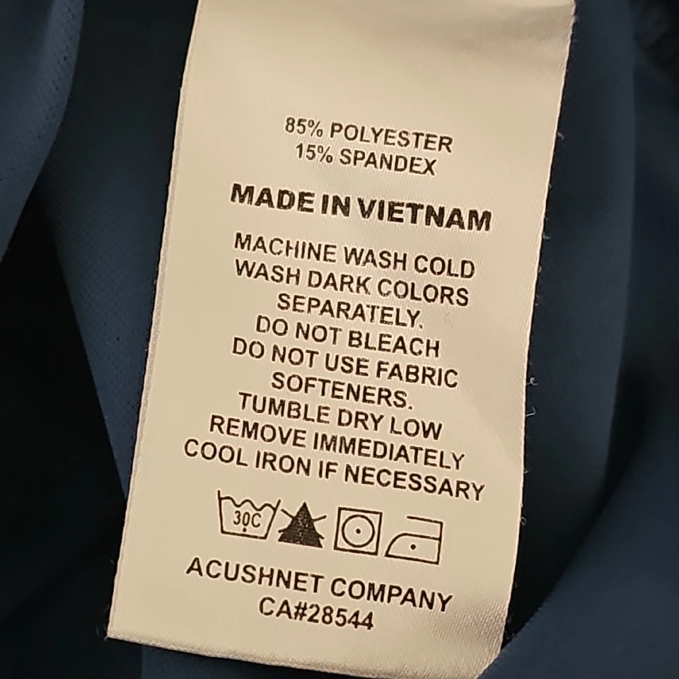 FootJoy Shirt Mens M Blue Paisley Short Sleeve Casual Stretch FJ Golf Polo - Image 4 of 4