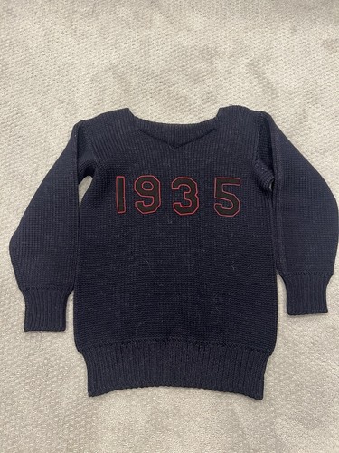 Old Harvard University Varsity Sweater Wool 1935 W/Provenance