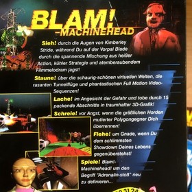 BLAM! MACHINEHEAD COMPLET BO&Icirc;TE NOTICE SEGA SATURN PAL Deutsch CIB OVP jeu - VGC