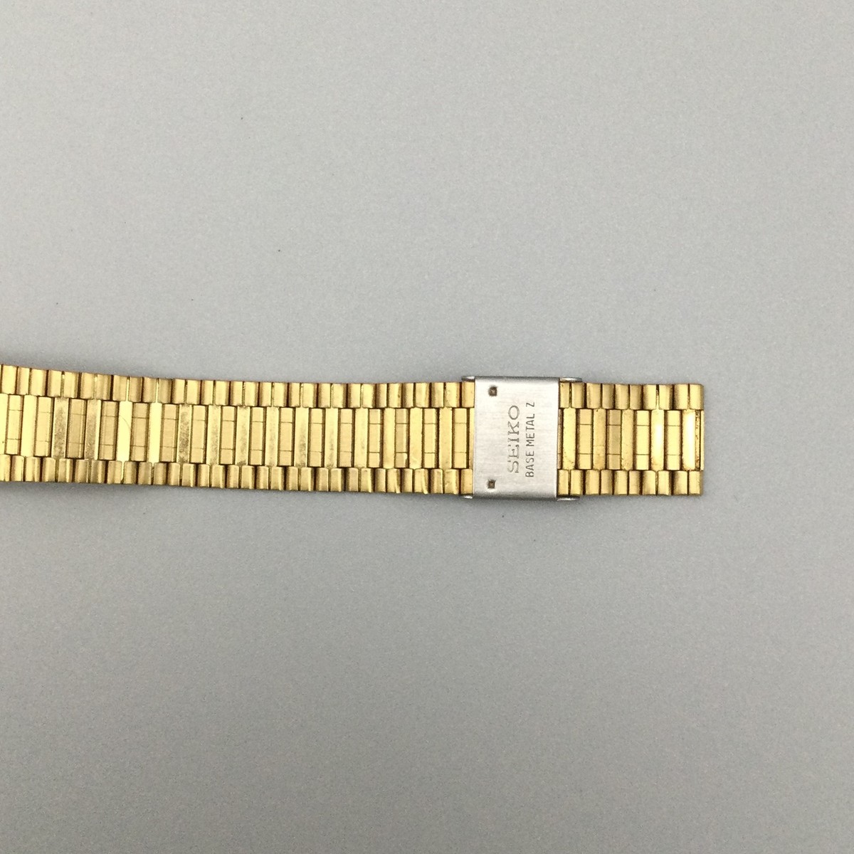 Seiko Mens Watch 27mm Black Rectangle Dial Gold Tone 5Y95-5020 New