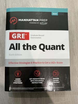 Manhattan Prep GRE: All The Quant Sixth Edition Paperback 2023