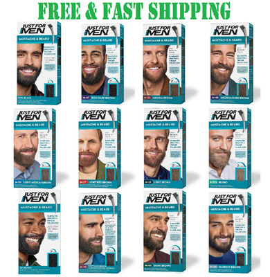 Just For Men Mustache & Beard, Beard Dye for Men with Brush Included - 12 shades