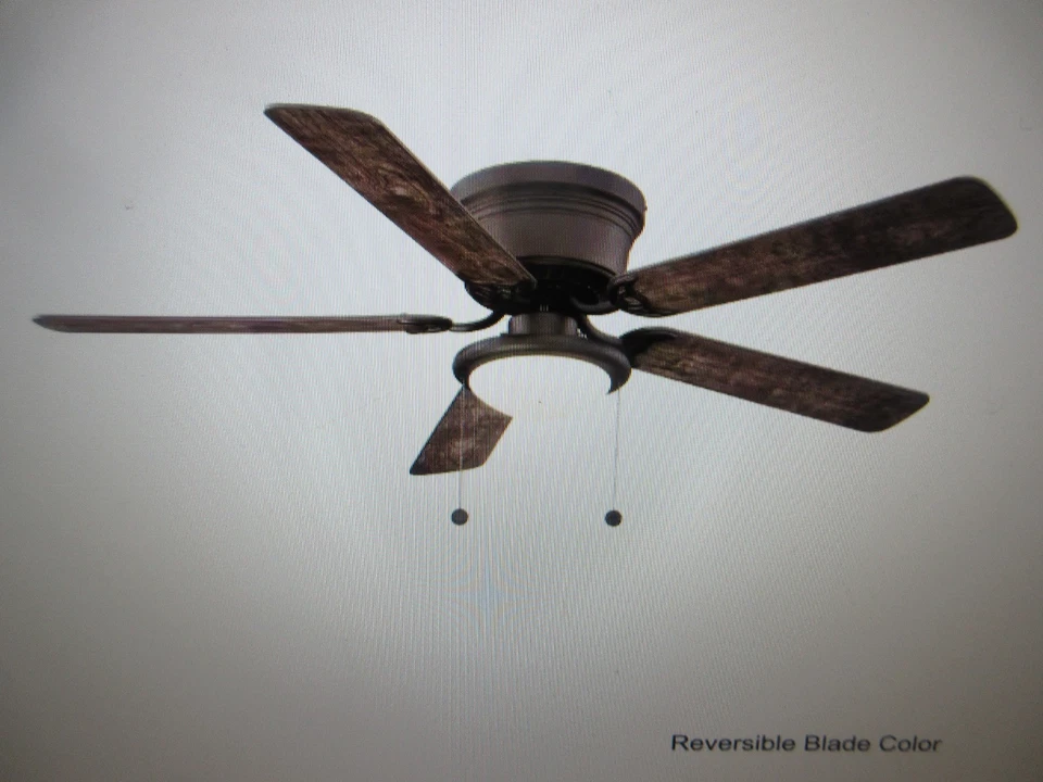 Hampton Bay Hugger 56 in. LED Espresso Bronze Ceiling Fan - AL383D-EB - Image 3 of 4