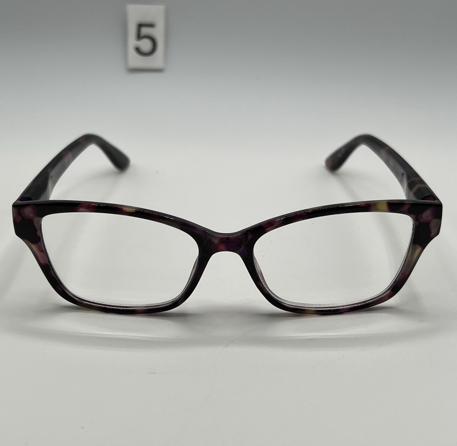 CMC Purple Tortoiseshell Rectangle Eyeglasses Wom… - image 2