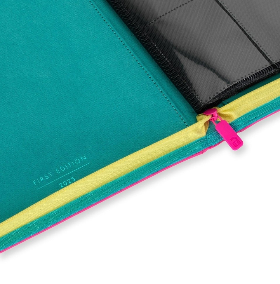 Vault X Zip Binder Neon Pink 9 Pocket Pokemon First Edition