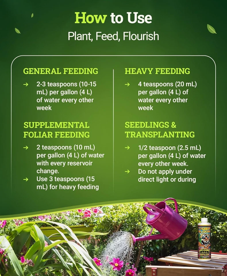 Foxfarm Tiger Bloom Liquid Fertilizer Concentrate - Fast Acting Formula for Vici - Изображение 4 из 4