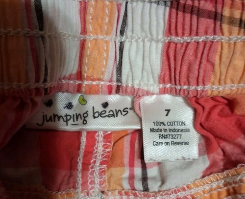 Jumping Beans Girls Size 7 Bermuda Shorts Orange - Picture 2 of 3