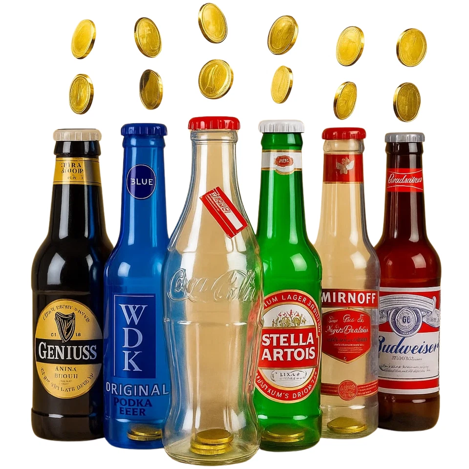 2FT/1FT Bank Bottle Box Coins Giant Money Piggy Plastic Pot Savings Brands 60cm. - Image 2 of 2