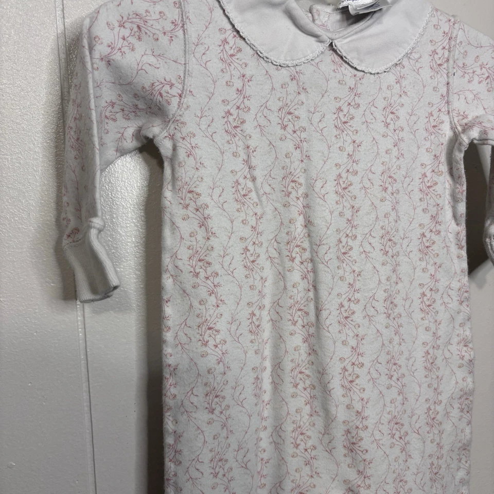 Vintage Y2K Ralph Lauren Ditsy Floral Footie Romper Baby Girl 3-6 Months Cotton - Image 2 of 4