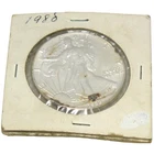 1988 American Silver Eagle 1 oz .999 BU - Dark Spots Heavy Toning