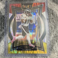 2024 Panini Select RED/YELLOW SHOCK Prizm A.J. Brown #2 Eagles NFL Football