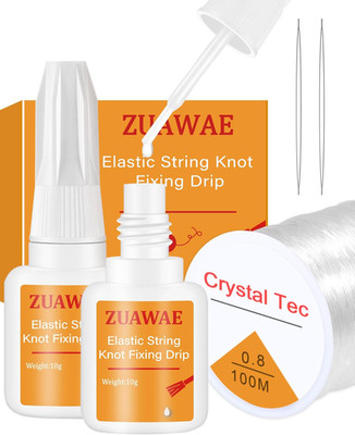 Elastic String for Bracelets Making Kit, 0.8Mm Clear Bracelet String, Jewelry Gl