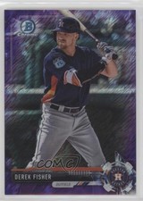 2017 Bowman Chrome Prospects Purple Shimmer Refractor Derek Fisher #BCP171 0l9t