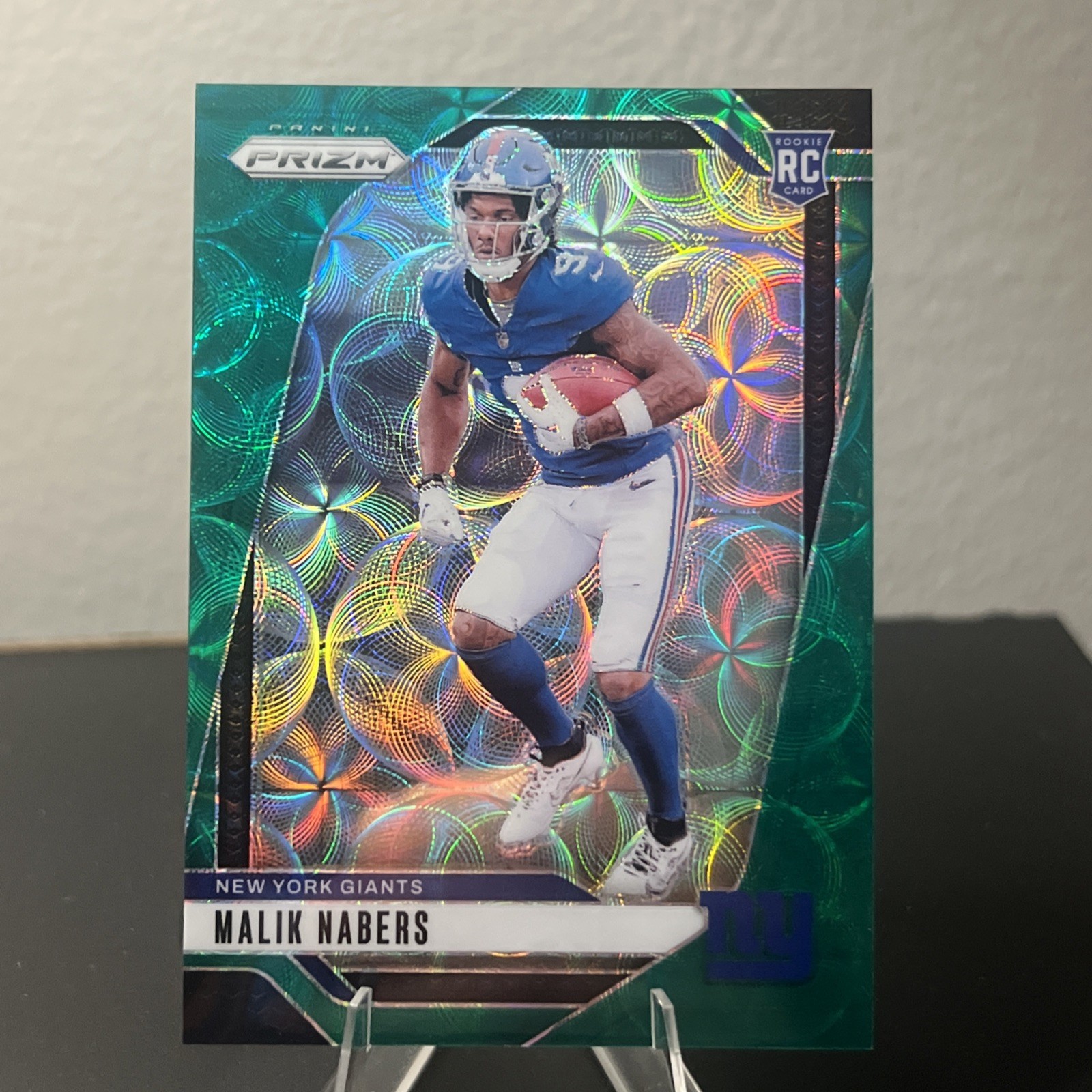2024 Panini Prizm - Rookies Malik Nabers #370 Green Scope Prizm /75 (RC)