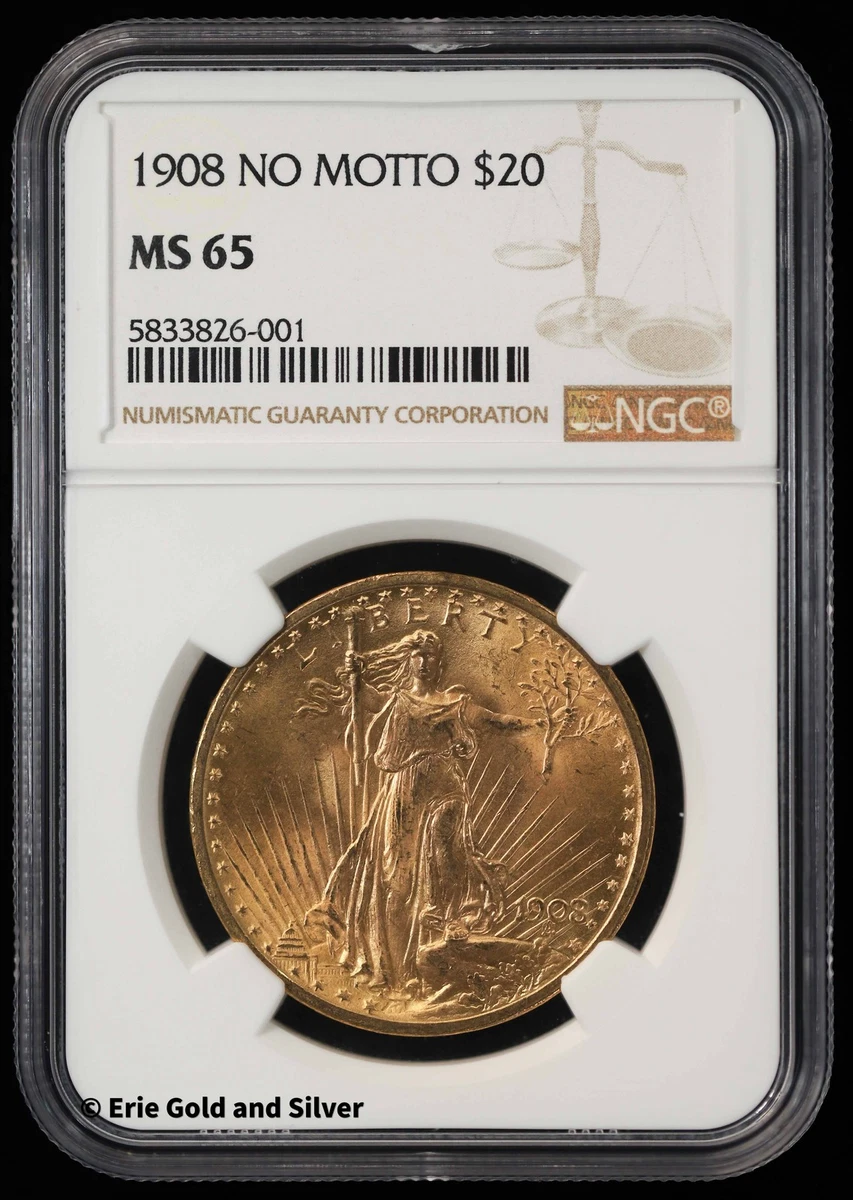 MS 65 Double Eagle $20 US Gold Coins 1908 for sale | eBay