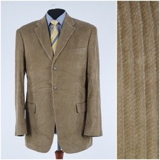 Mens Corduroy Blazer 44R UK Size LICONA Tan Brown Cotton Sport Coat Crd Jacket