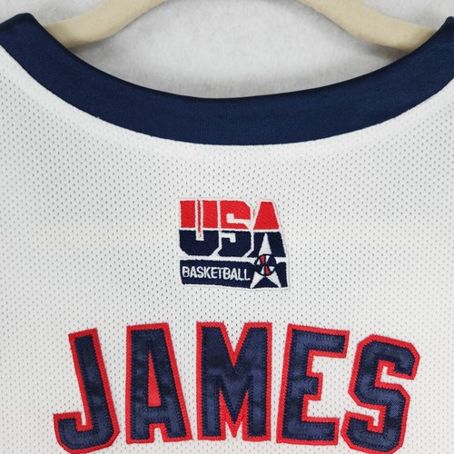 Lebron James 6 Jersey Mens XL White Nike Team USA Basketball Olympic Edition - Picture 13 of 17