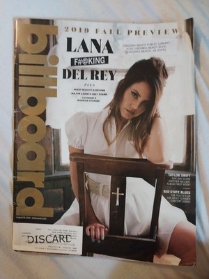 August 24 2019 BILLBOARD Magazine Book LANA DEL REY Front Cover RARE HOT 100 HTF
