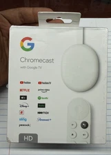 Google Chromecast with Google TV HD Media Streamer Snow GA03131-US  **New Sealed