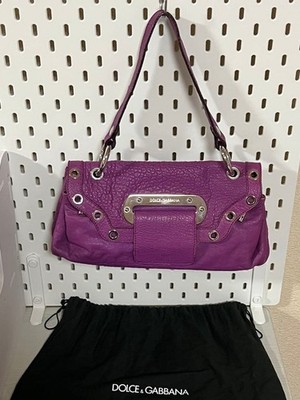 DOLCE&GABBANA Schultertasche Handtasche Leder Rosa Vintage Authentisch Kleine...