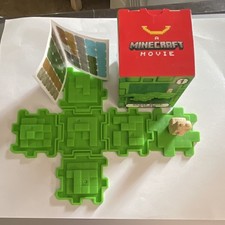2025 McDonald's Minecraft Movie 1 Grass Block Llama Toy w/ Box Stickers