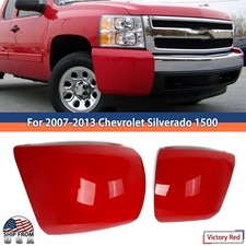 Front Bumper End Cap Pair For 2007-2013 Chevrolet Silverado 1500 Victory Red New