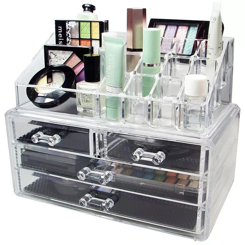 Contenitore Box Espositore per Trucco Organizer Porta Cosmetici Make Up Rossetto - Immagine 2 di 4