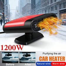 1200W Portable Electric Car Heater 12VDC Heating Fan Defogger Defroster Demister