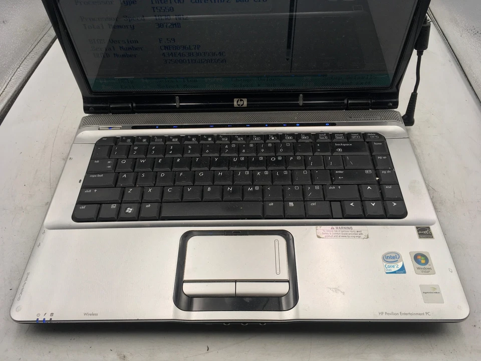 HP PAVILION DV6700 - BOOTS TO BIOS - INTEL CORE 2 DUO T5550 - 3GB RAM - READ -BB - Image 3 of 4