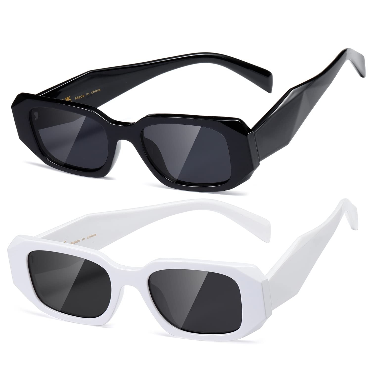 Lunettes de Soleil Vintage 90s Anti Fatigue Oculaire pour Visage Fin