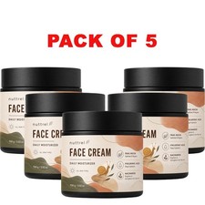 PACK 5 Korean Style Snail Mucin Face Moisturizer Cream 100g for Glow USA