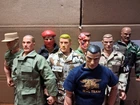 9 Mixed 12in Action Figures- GIJoe, 21st Century, Formative Int, Kenner 1990s