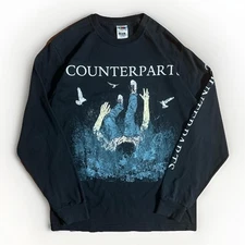 Counterparts Band Shirt Current Will Carry Us Long Sleeve Black Medium 2014 Rock
