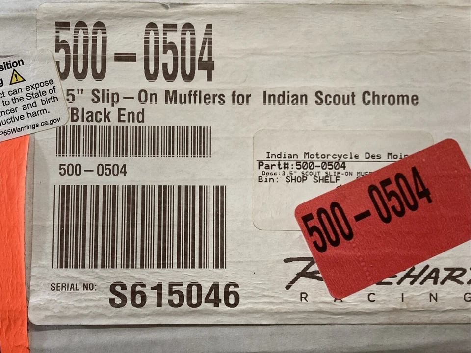 NUEVO GENUINO RINEHART 500-0504 3 1/2" Silenciadores Deslizables CROMO NEGRO TAPA Foto 2 de 4