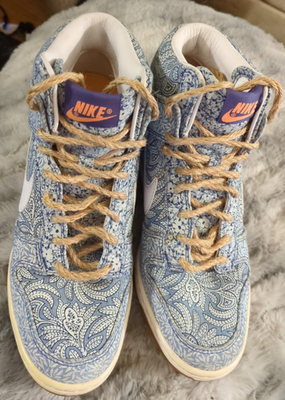 NIKE☆sky-hi London インヒール スニーカー Nike Dunk Sky Hi Blue Recall Liberty of London Shoes Women's Size