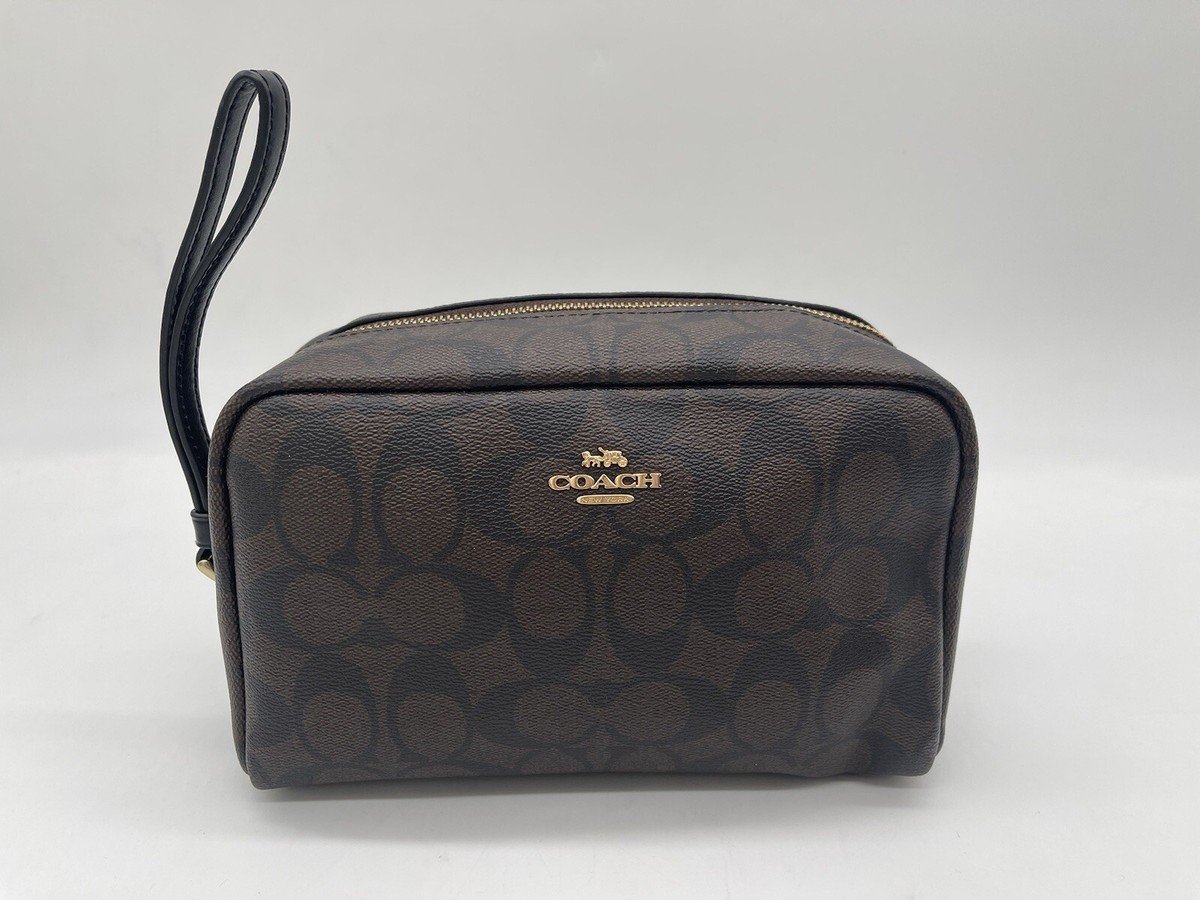 COACH Court 5871 Backpack Signature Brown Black Combo Extra Pouch