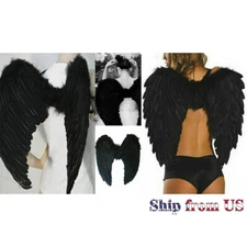 Angel Feather Large Wings Costume Cosplay Adult Fairy Dress Fashion Halloween