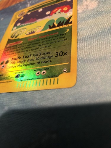 Pokémon Bellossom 5/147 Reverse Holo Rare - Aquapolis - HP/DMG E-Series - Picture 2 of 10