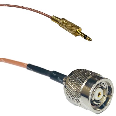 RG316 3.5mm 1/8 to RP-TNC MALE RF Cable Rapid-SHIP LOT