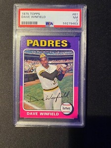 1975 TOPPS # 61 DAVE WINFIELD PSA 7 Free Shipping 